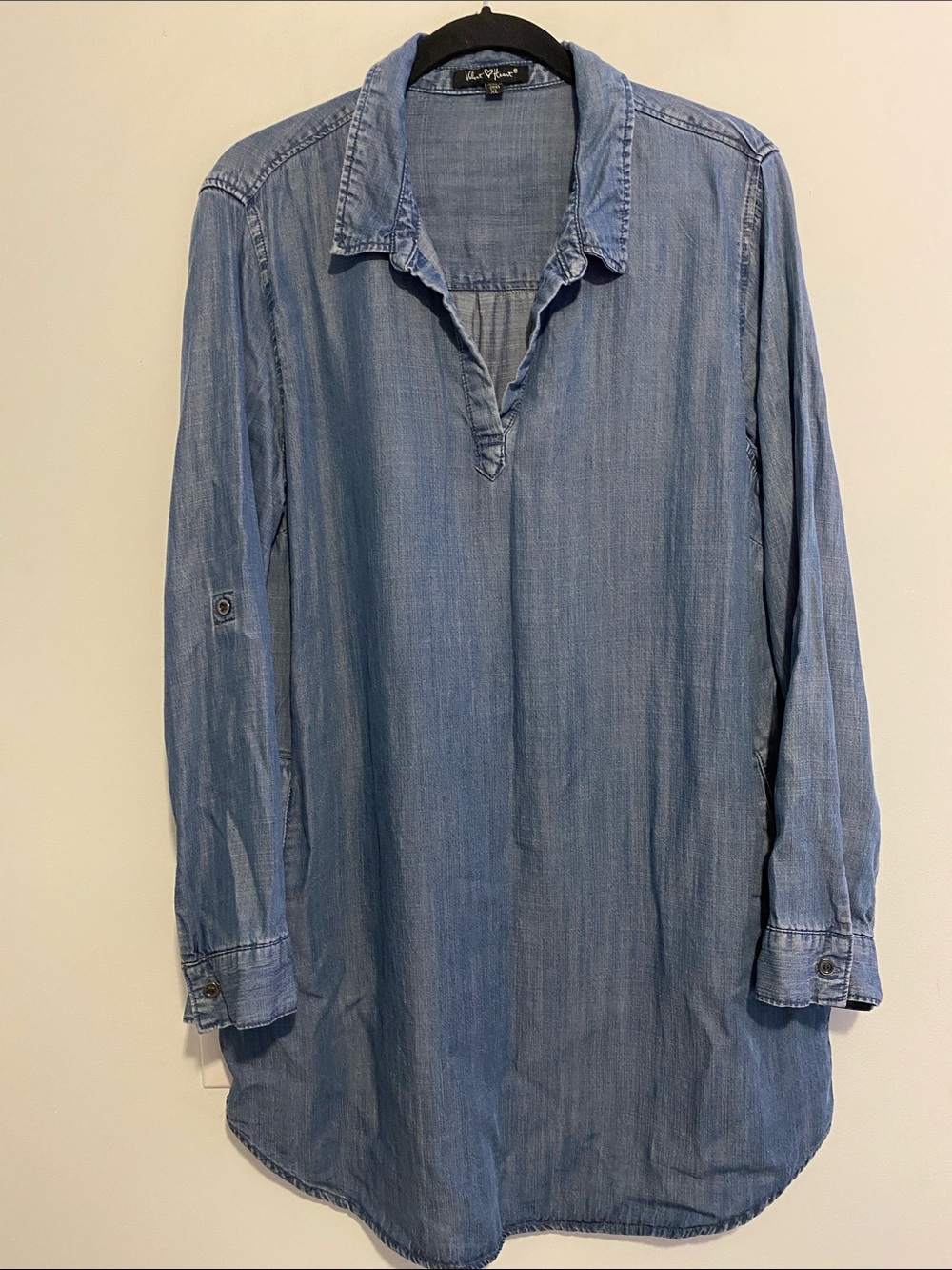 Velvet Heart Light Blue Denim-Style Long Sleeve Shirt
